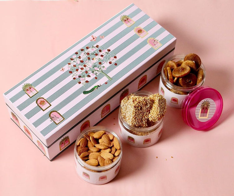 Wedding Return Favour - Dry Fruits Box (Pomegranate) - Between Boxes Gifts