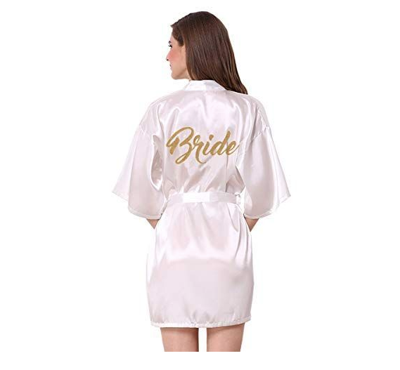 bride satin robe