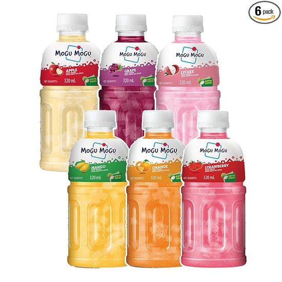 Mogu Mogu Multi Flavour Fruit Juice With 25% Nata De Coco
