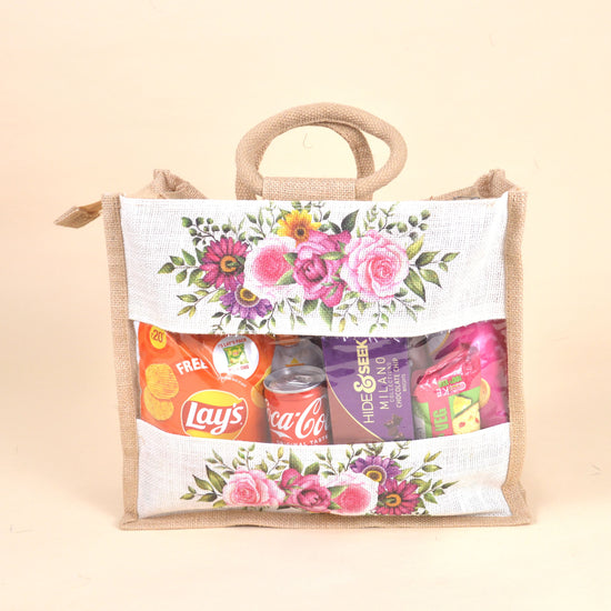 Floral Jute Bag