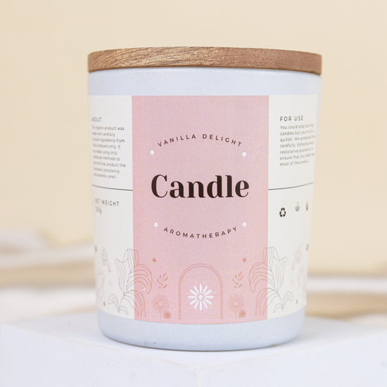 Scented Candle Vanilla delight with wooden Lid