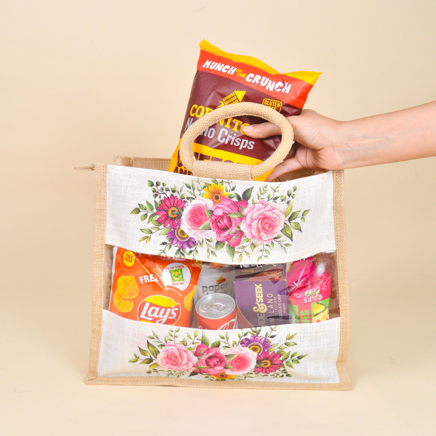 Floral Jute Bag Room Hamper