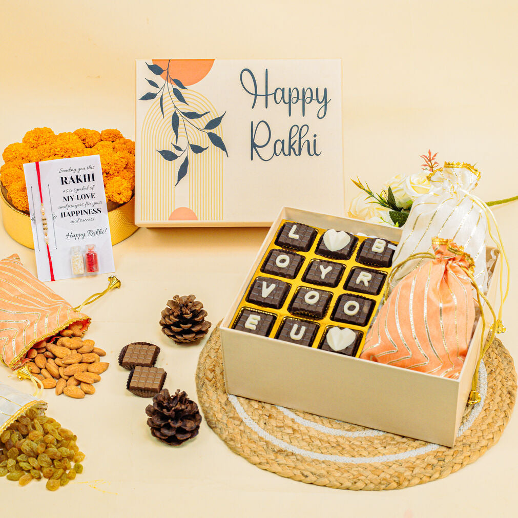 Love you Bro Chocolate Edition Rakhi Hamper