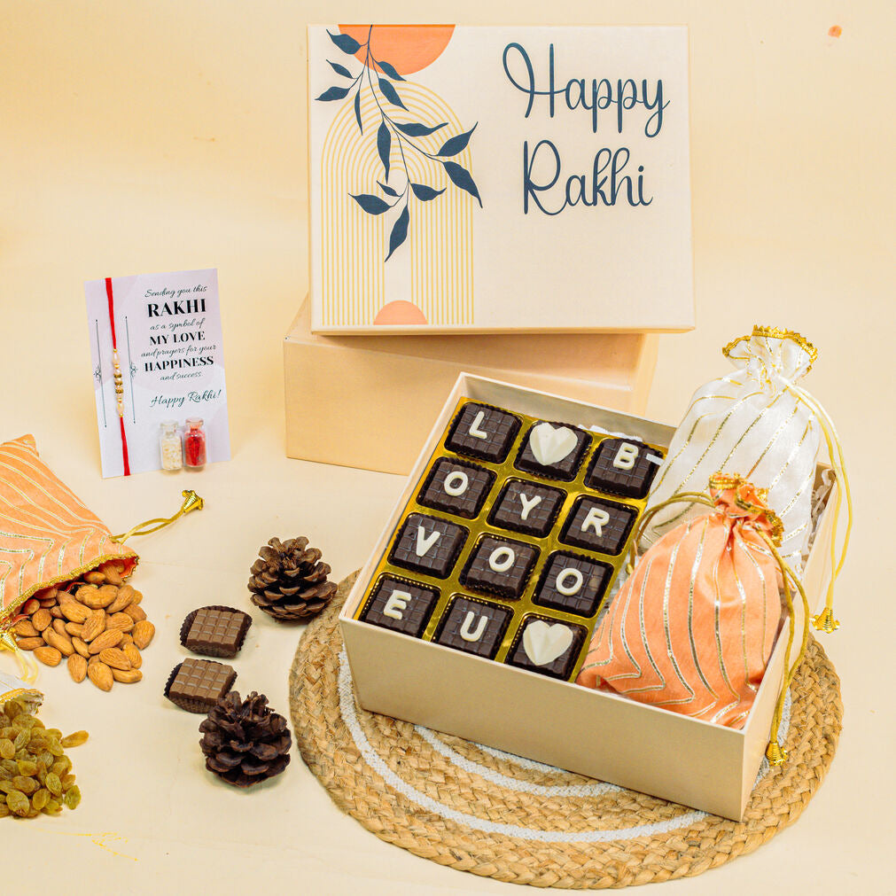 Love you Bro Chocolate Edition Rakhi Hamper1