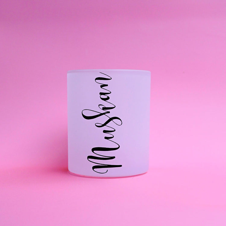 Personalized Frosted Glass Mug