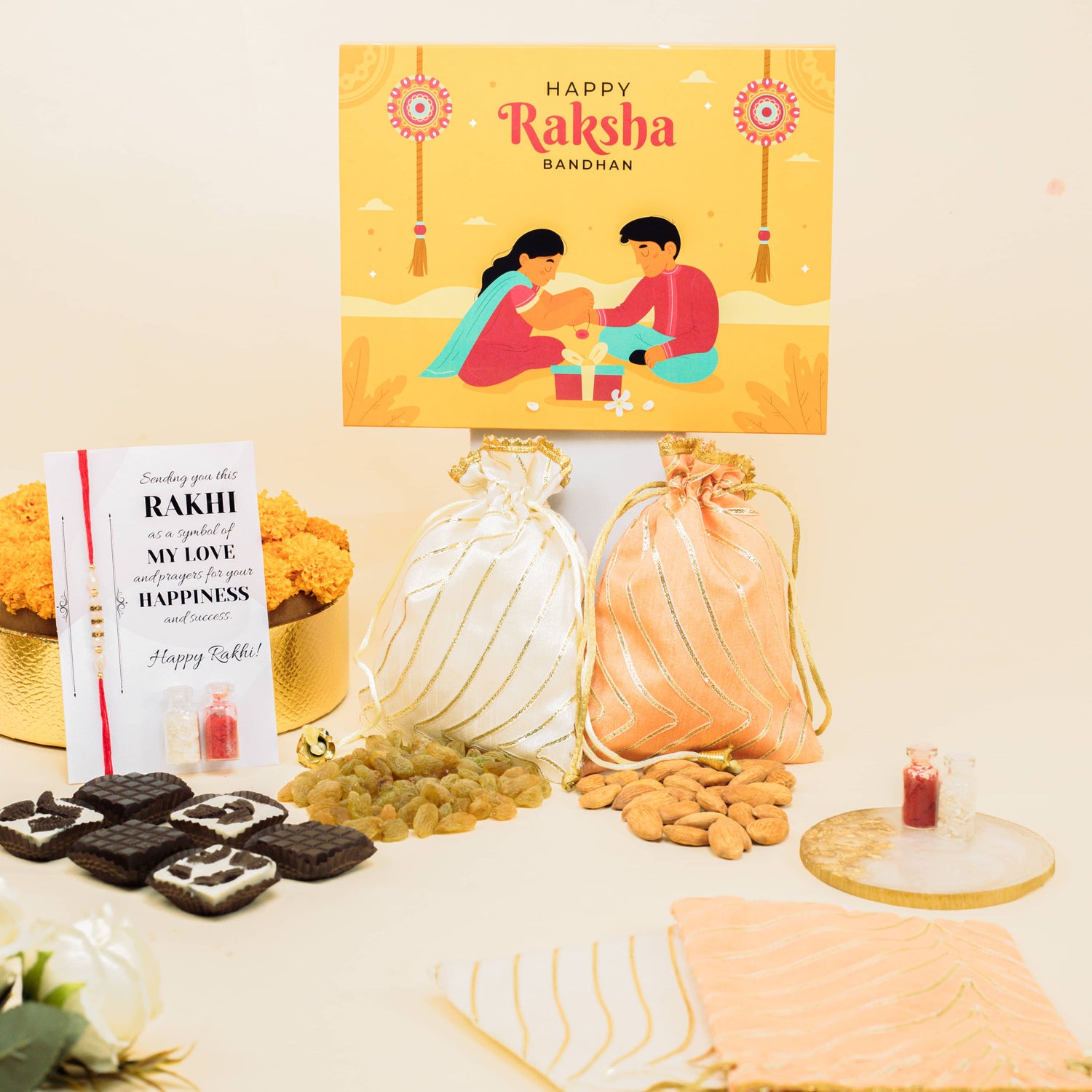 Sweet and Nutty Rakhi Hamper