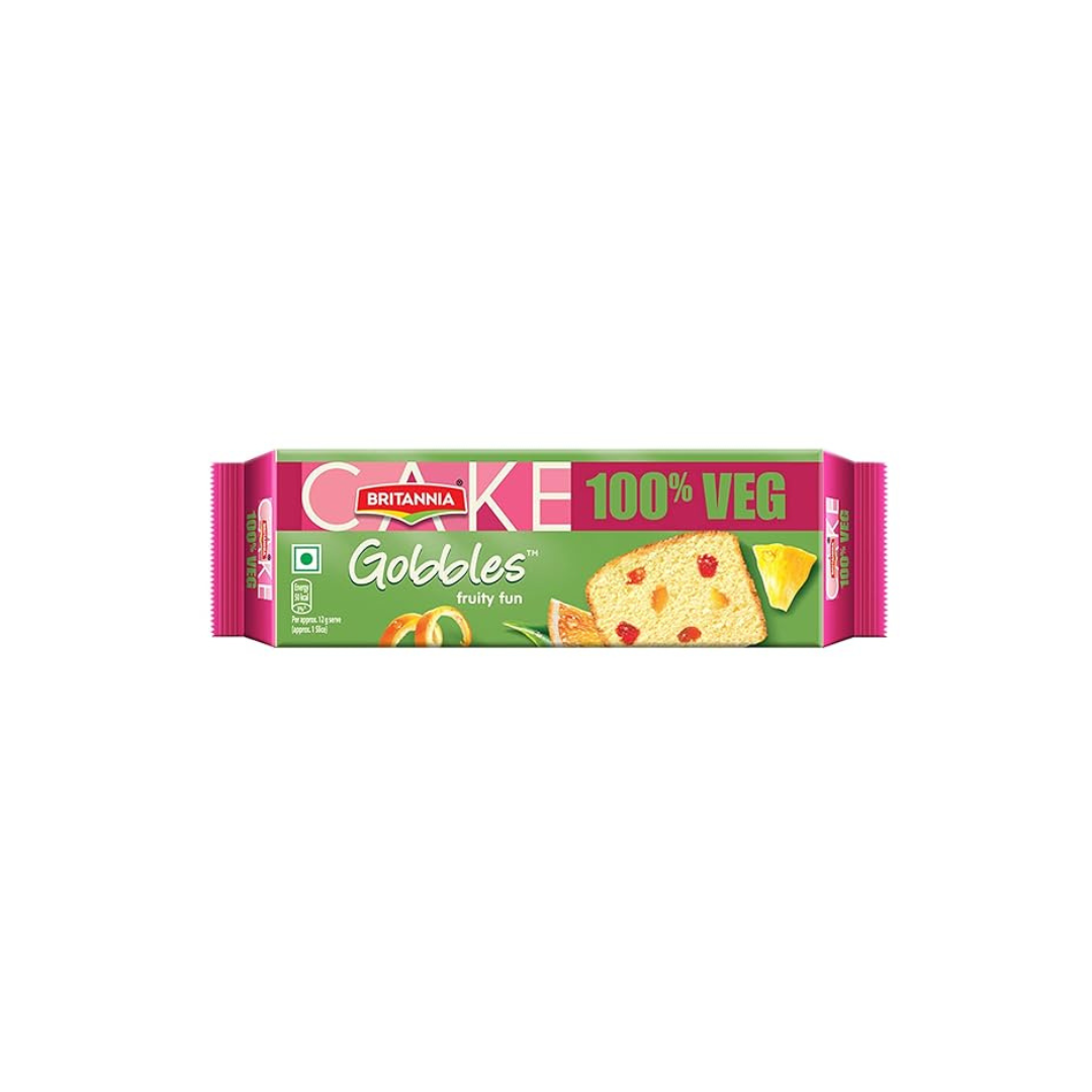 Britannia Gobbles Fruity Fun Cake 60 g (Pack)