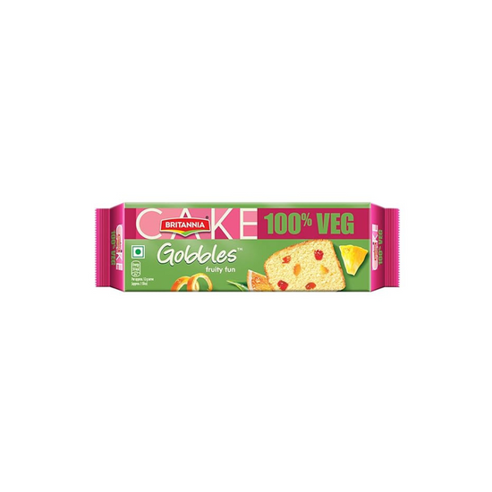 Britannia Gobbles Fruity Fun Cake 60 g (Pack)