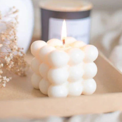 White Bubble Candle