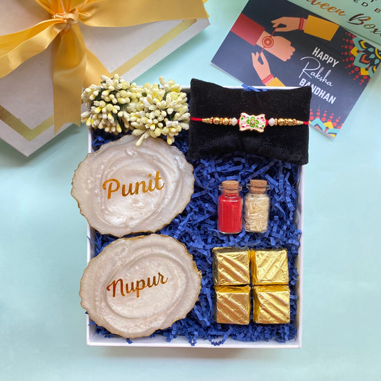 Coaster gift hamper, Rakhi Gift for him, Rakhi Gift idea under 1000