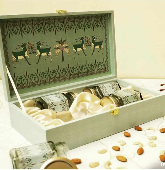 Wedding Invite / Return Gift - Dry Fruit Box (Deer)