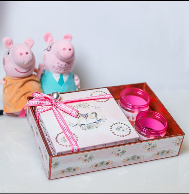 Baby Shower Gift Hamper - Pink Horse - Between Boxes Gifts