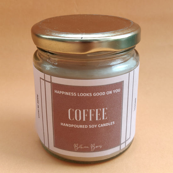 Coffee scented candle