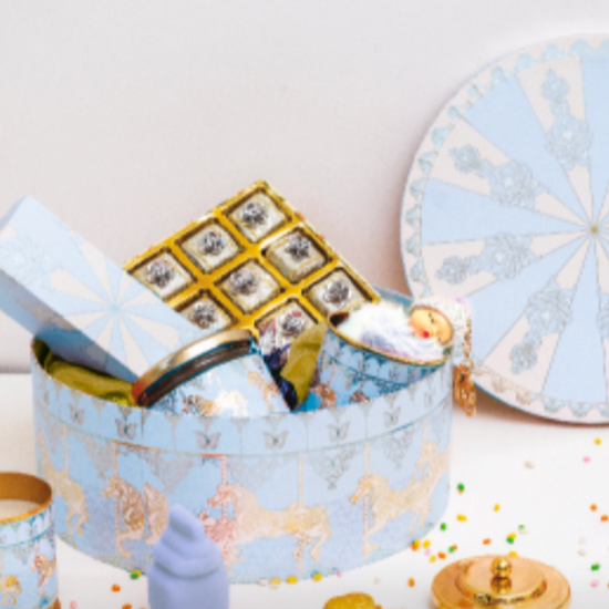Baby Shower Favour - Merry Go Round (Blue)