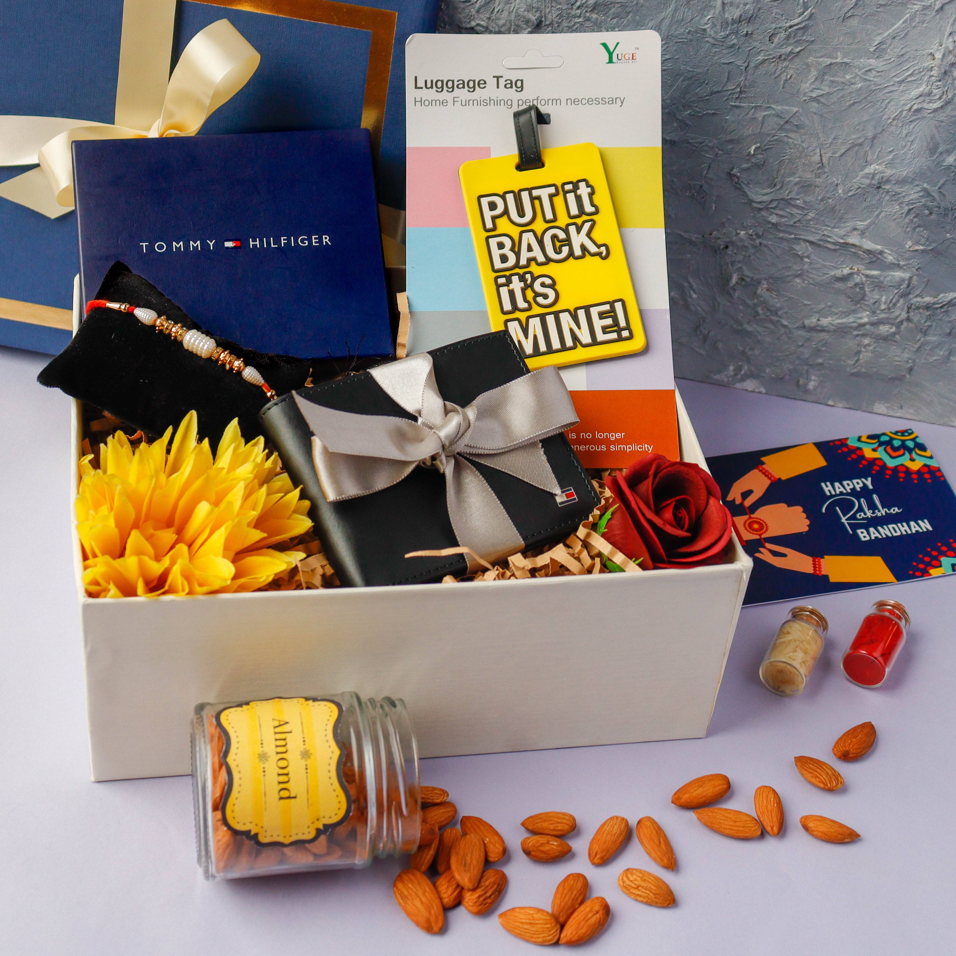 Send rakhi envelope gift of chocolates with family rakhi set to Bangalore,  Free Delivery - redblooms